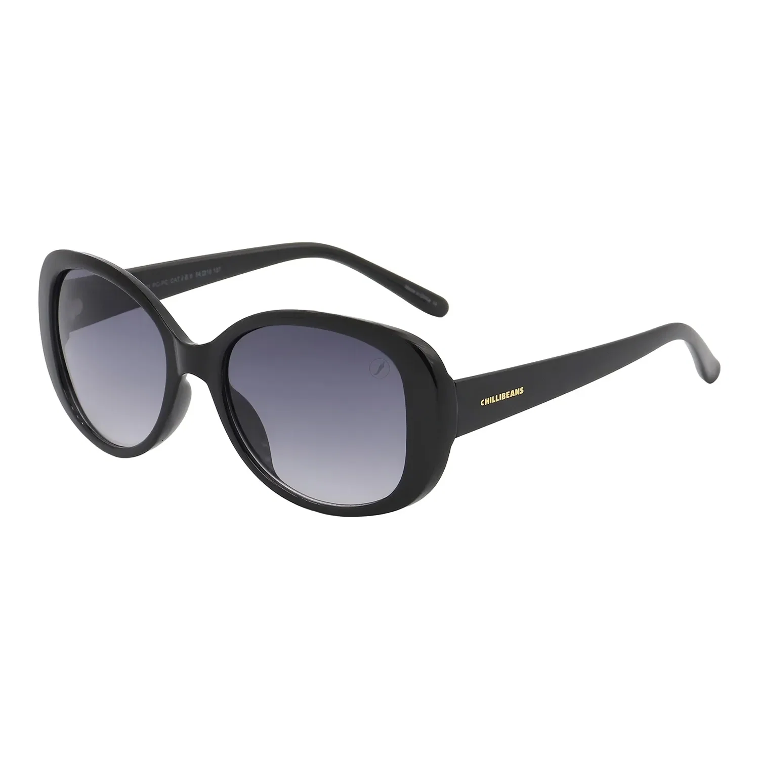 Óculos de Sol Feminino Chilli Beans Redondo Degradê Preto — imagem 1