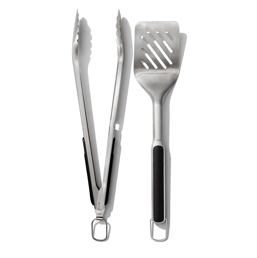 Pinça e Espátula para Churrasco em Inox OXO — imagem 1