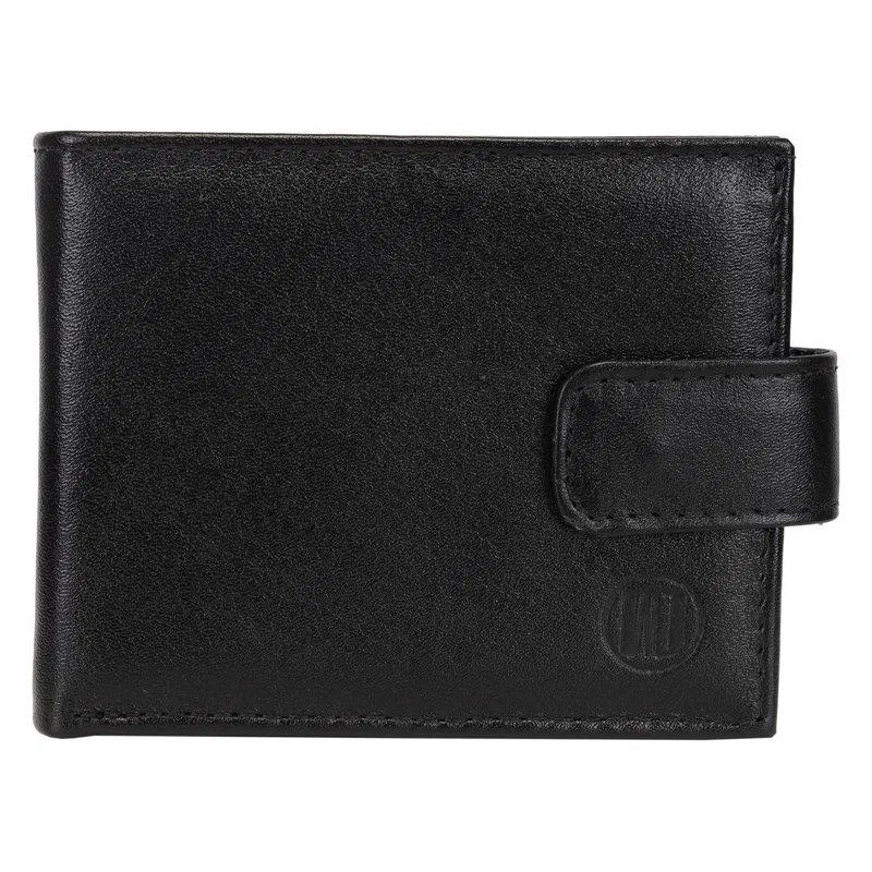 Carteira Couro Masculina Com Porta Cheque Cartoes E Moedas Interno E Lapela