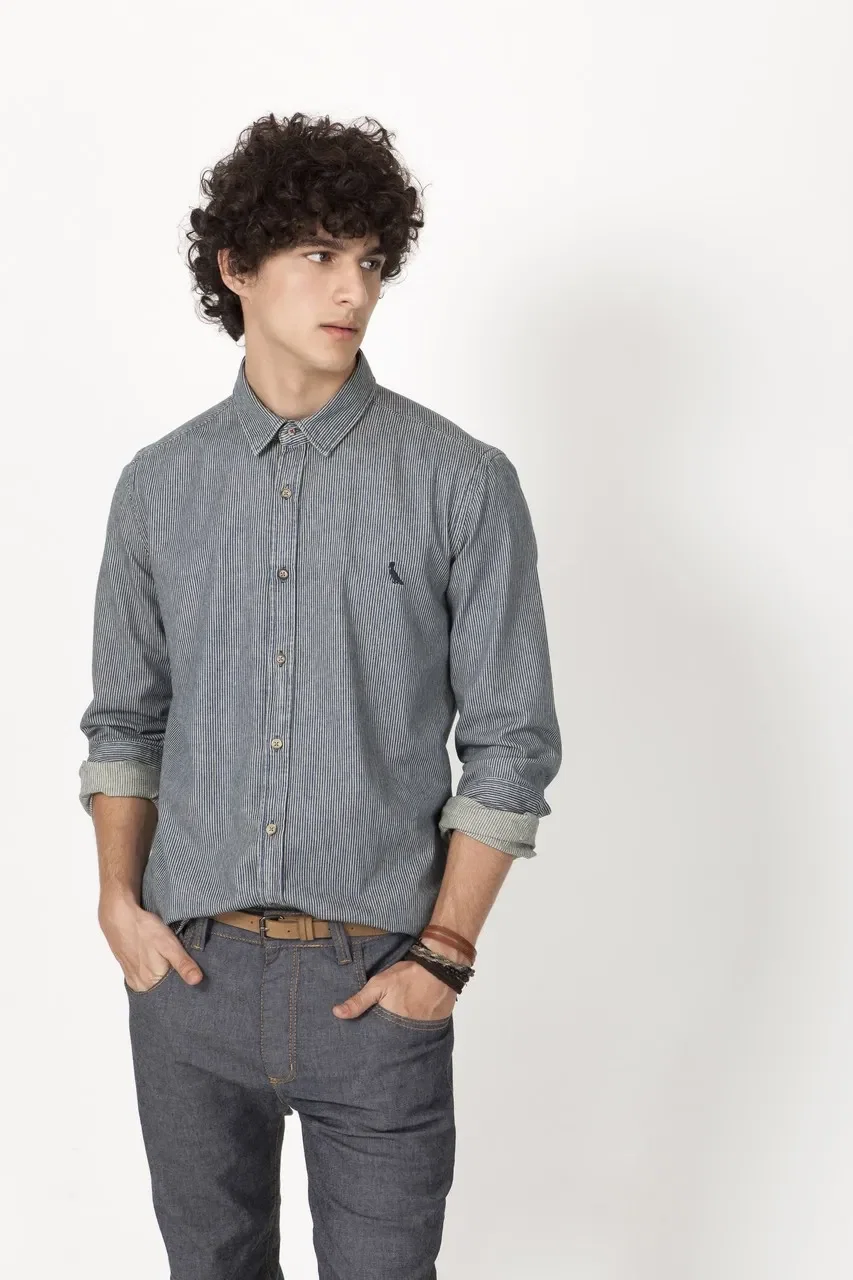 Camisa Regular Indigo Dirty