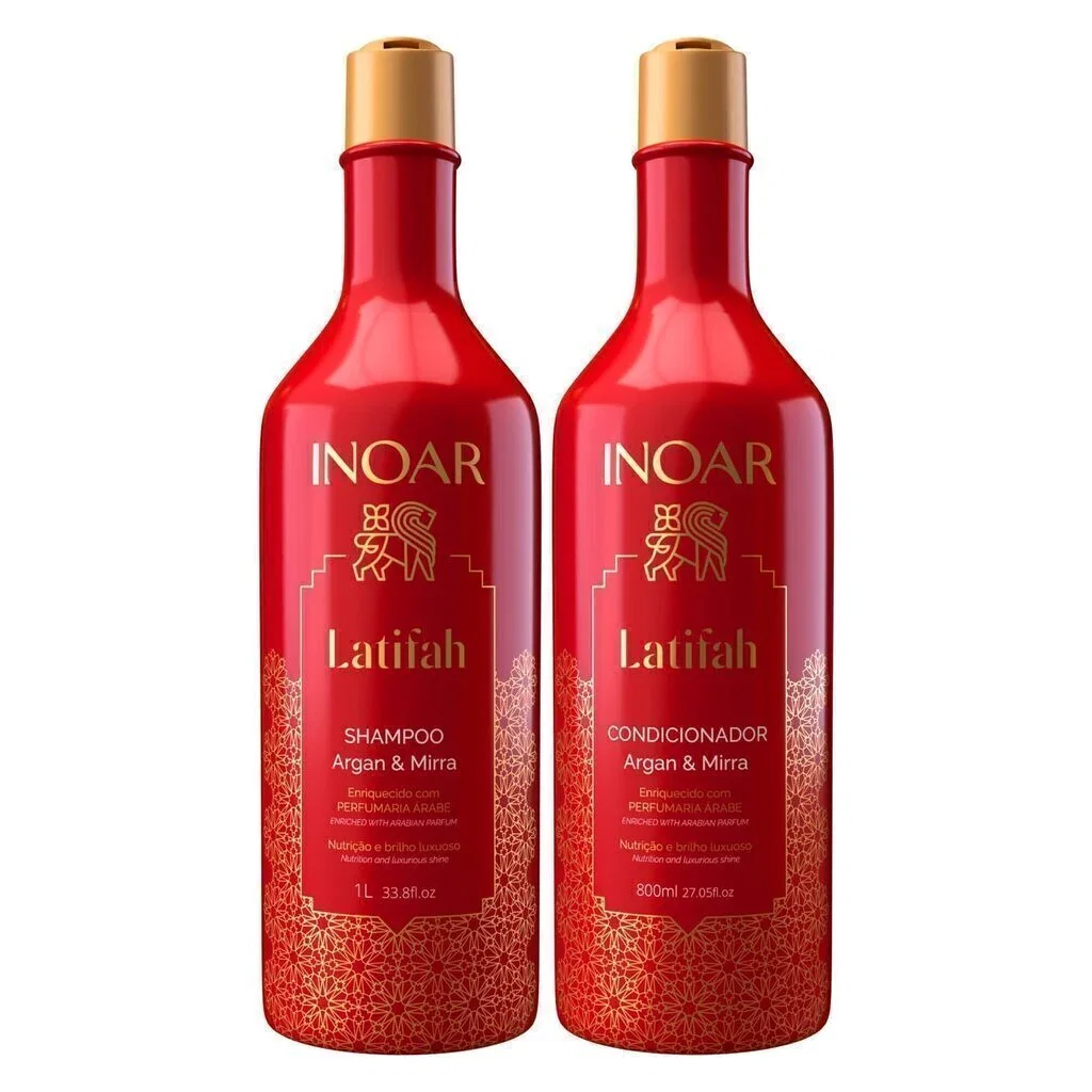 Kit Shampoo 1L + Condicionador 800ml INOAR Latifah