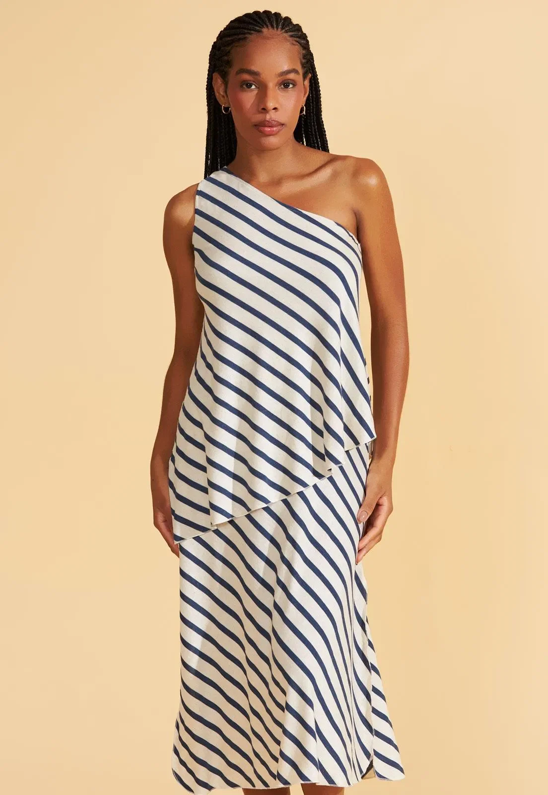 Slip Dress De Viscose Fine Linen Recco