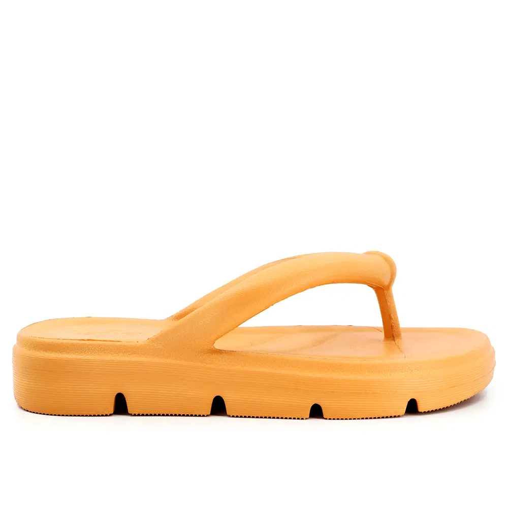 Chinelo Laranja Poofy Plataforma Eva