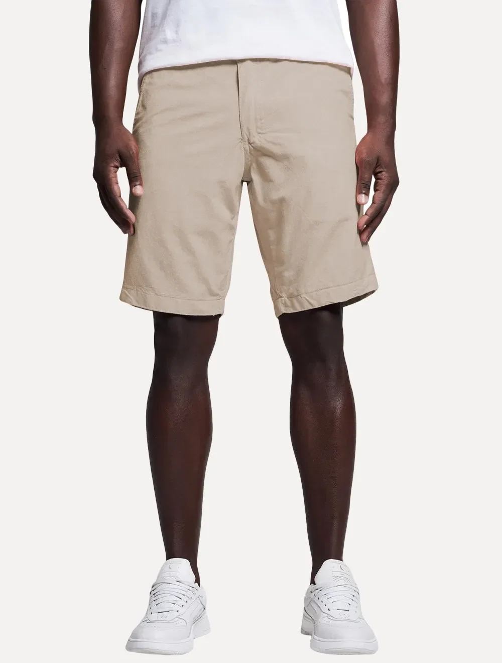 Bermuda Reserva Masculina Oxford Dupla Face Off-White/Cáqui
