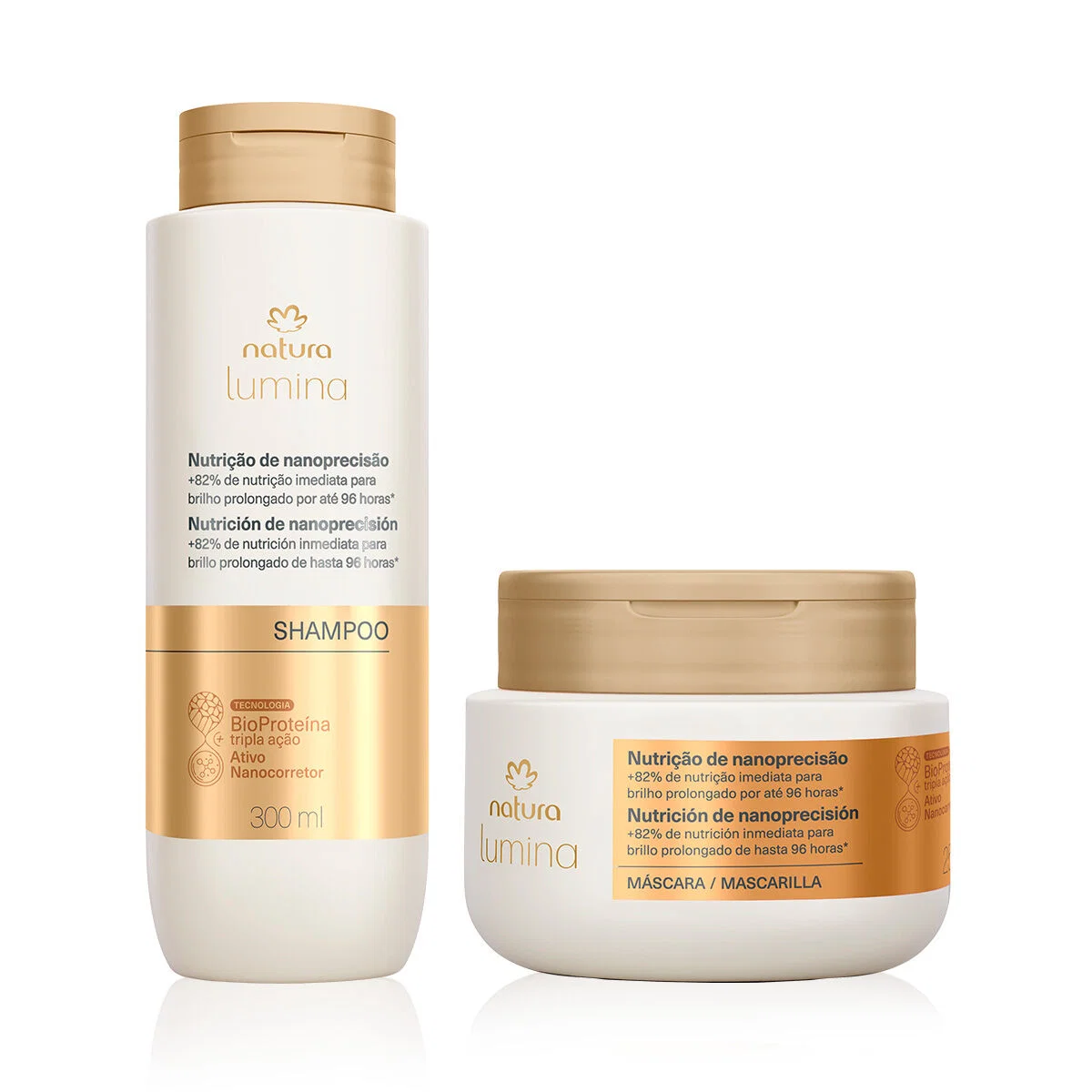 Kit Natura Lumina Nutrição e Nanoprecisão Shampoo e Máscara (2 produtos)