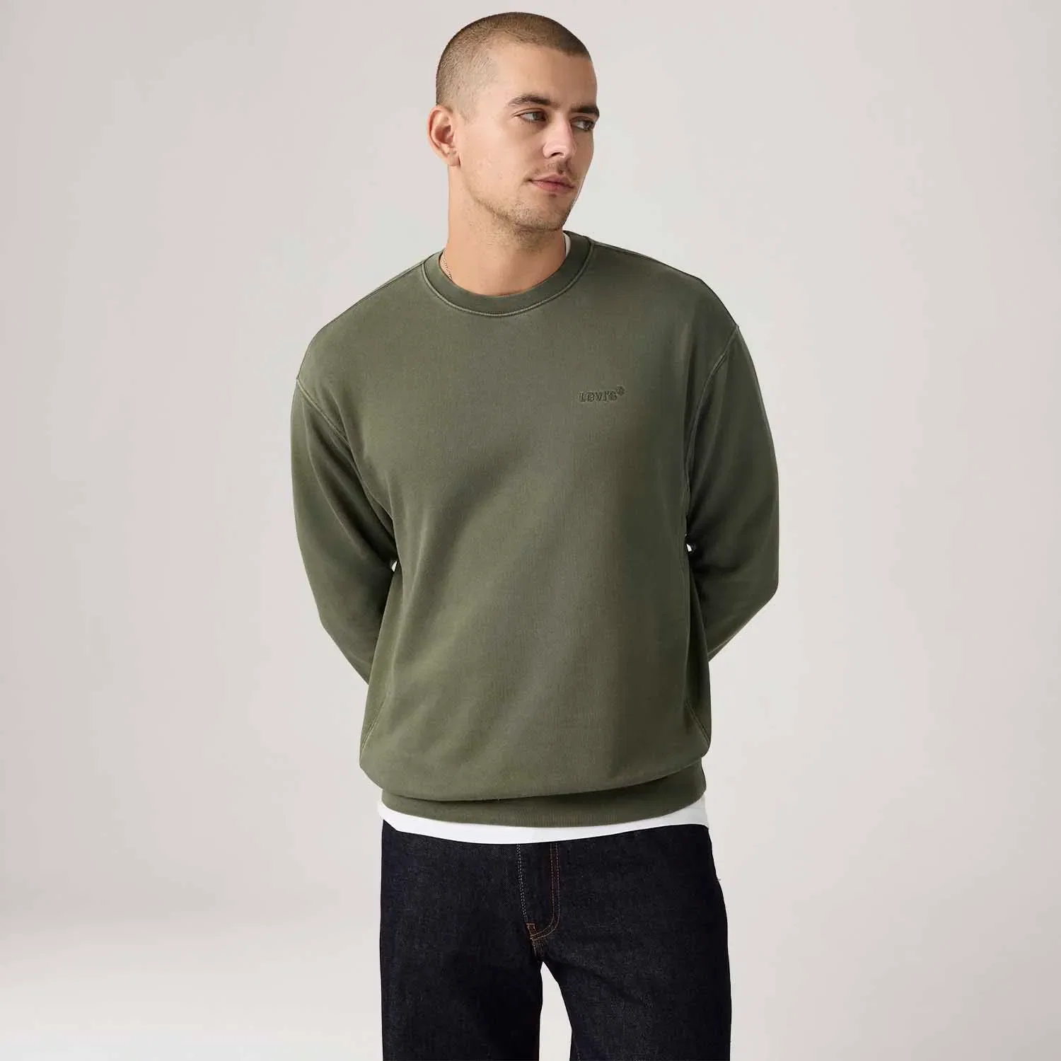 Moletom Levi's® Authentic Crew Verde Escuro — imagem 1