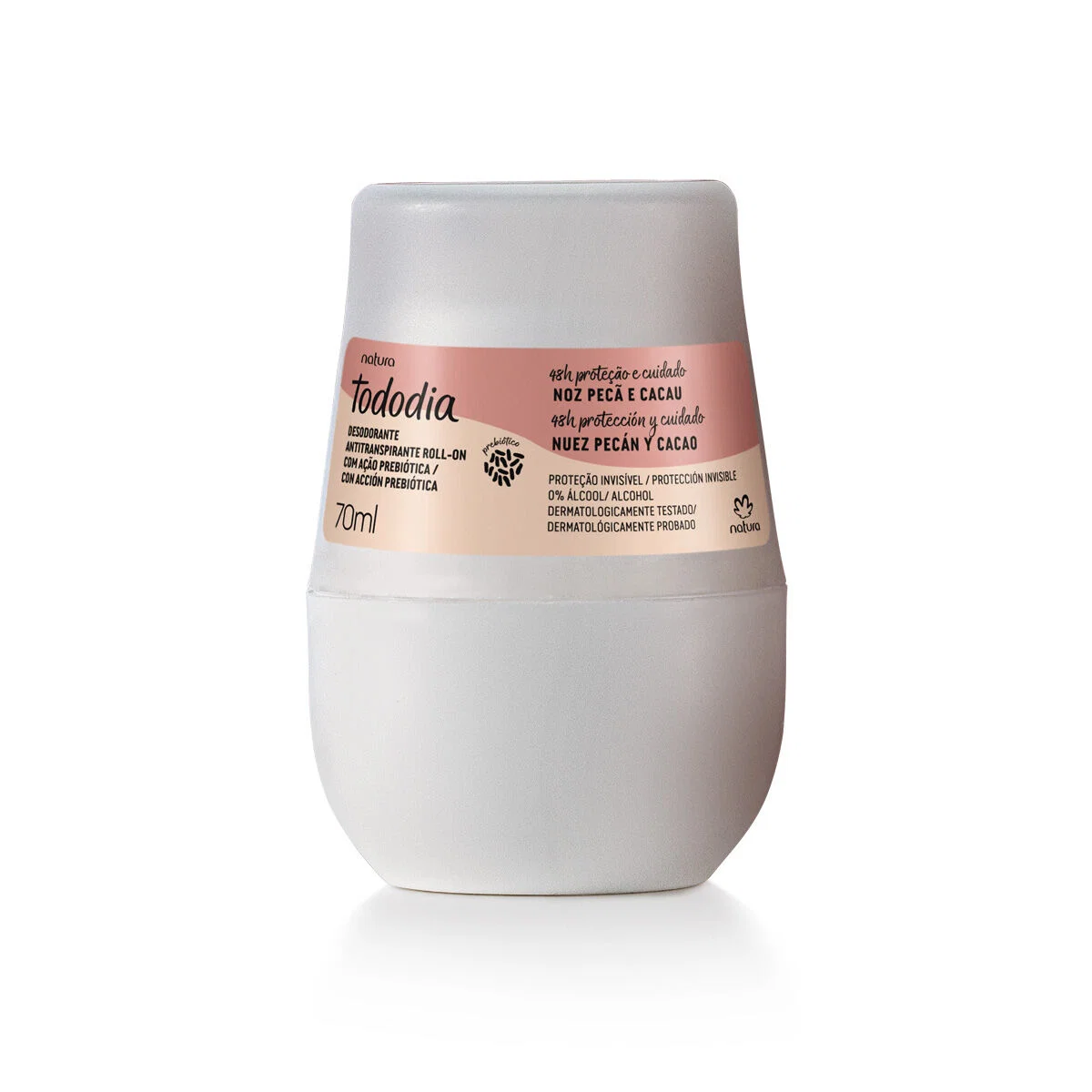 Desodorante Antitranspirante Roll-on Tododia Noz Pecã e Cacau 70 ml — imagem 1