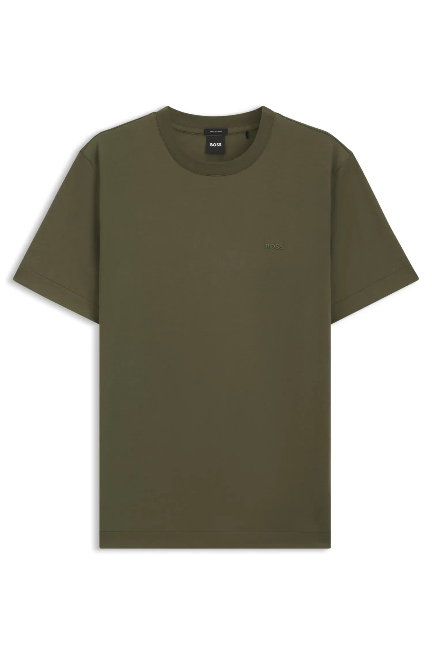 Camiseta Em Jersey De Algodão Com Detalhe De Logo