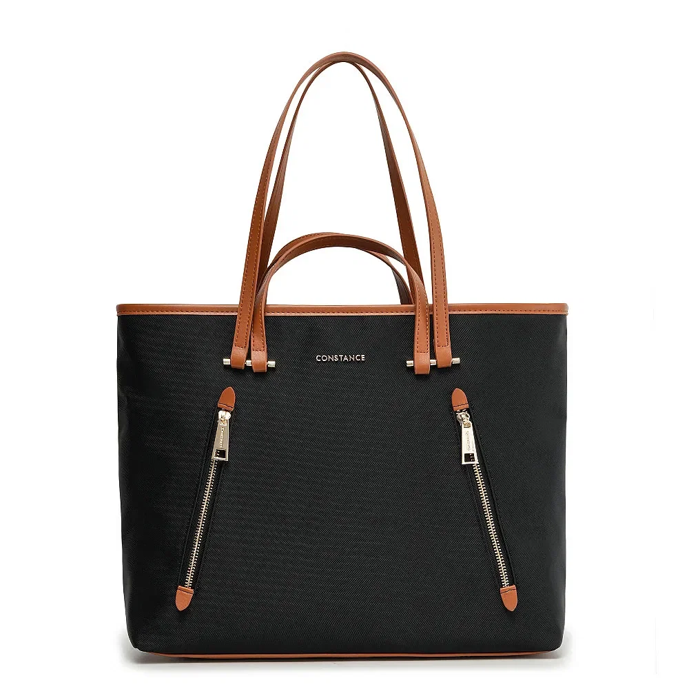 Bolsa Bicolor Nylon Preta