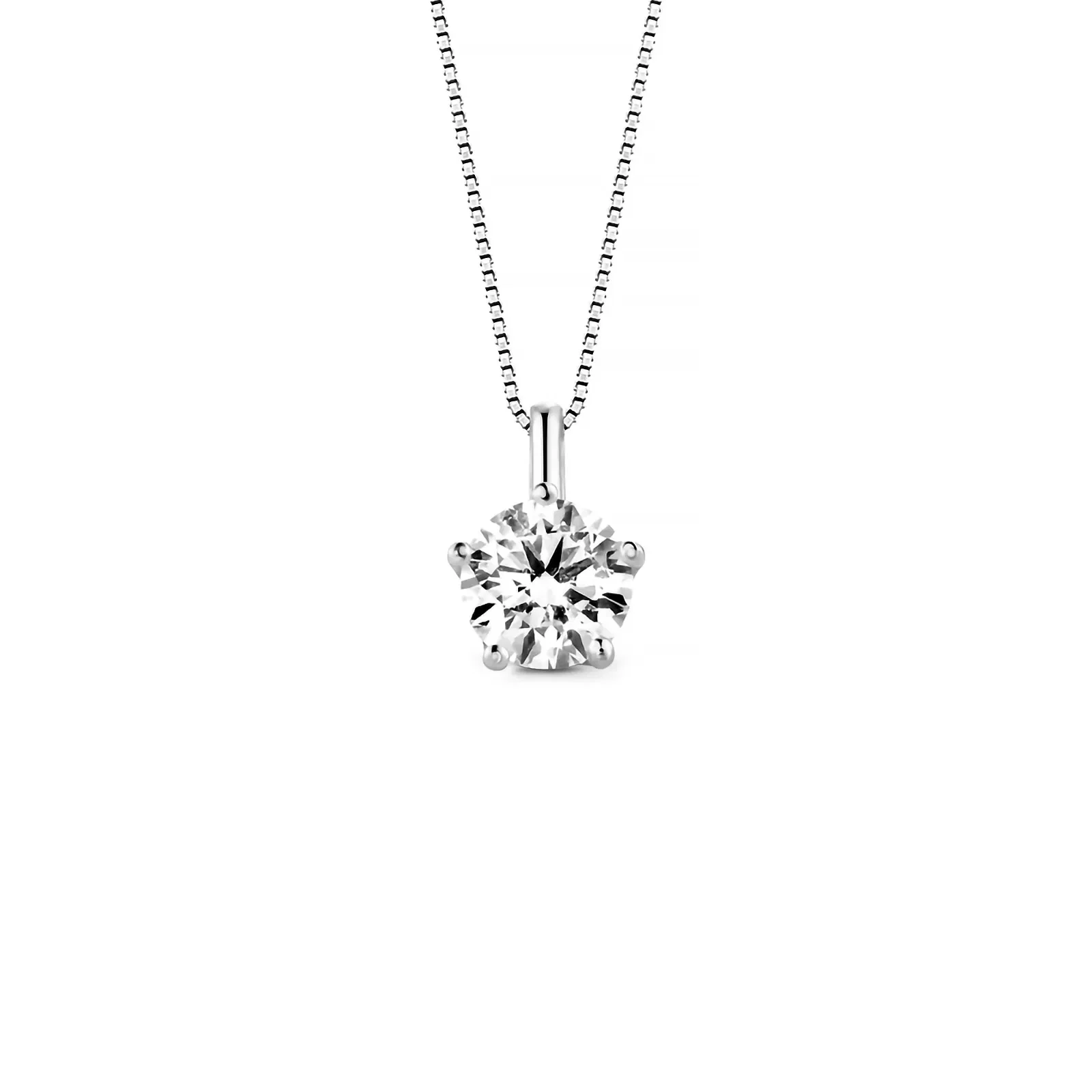 Pingente Solitário Cielo em Ouro Branco 18k com 2ct de Diamante de Laboratório — imagem 1