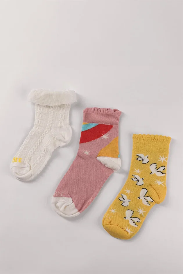 Kit Meia Infantil Cano Médio