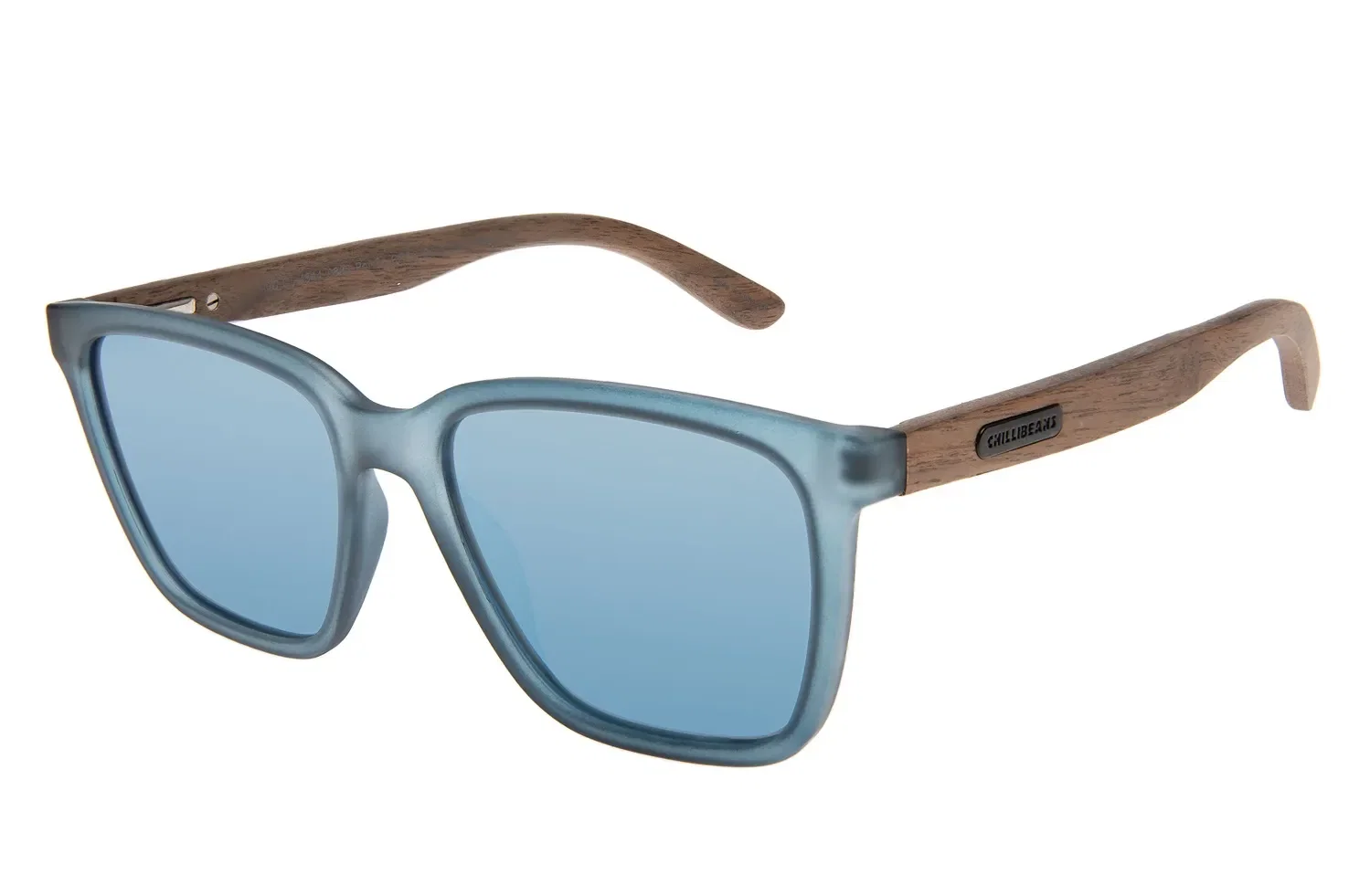 Óculos de Sol Masculino Chilli Beans Bamboo Clássico Polarizado Azul