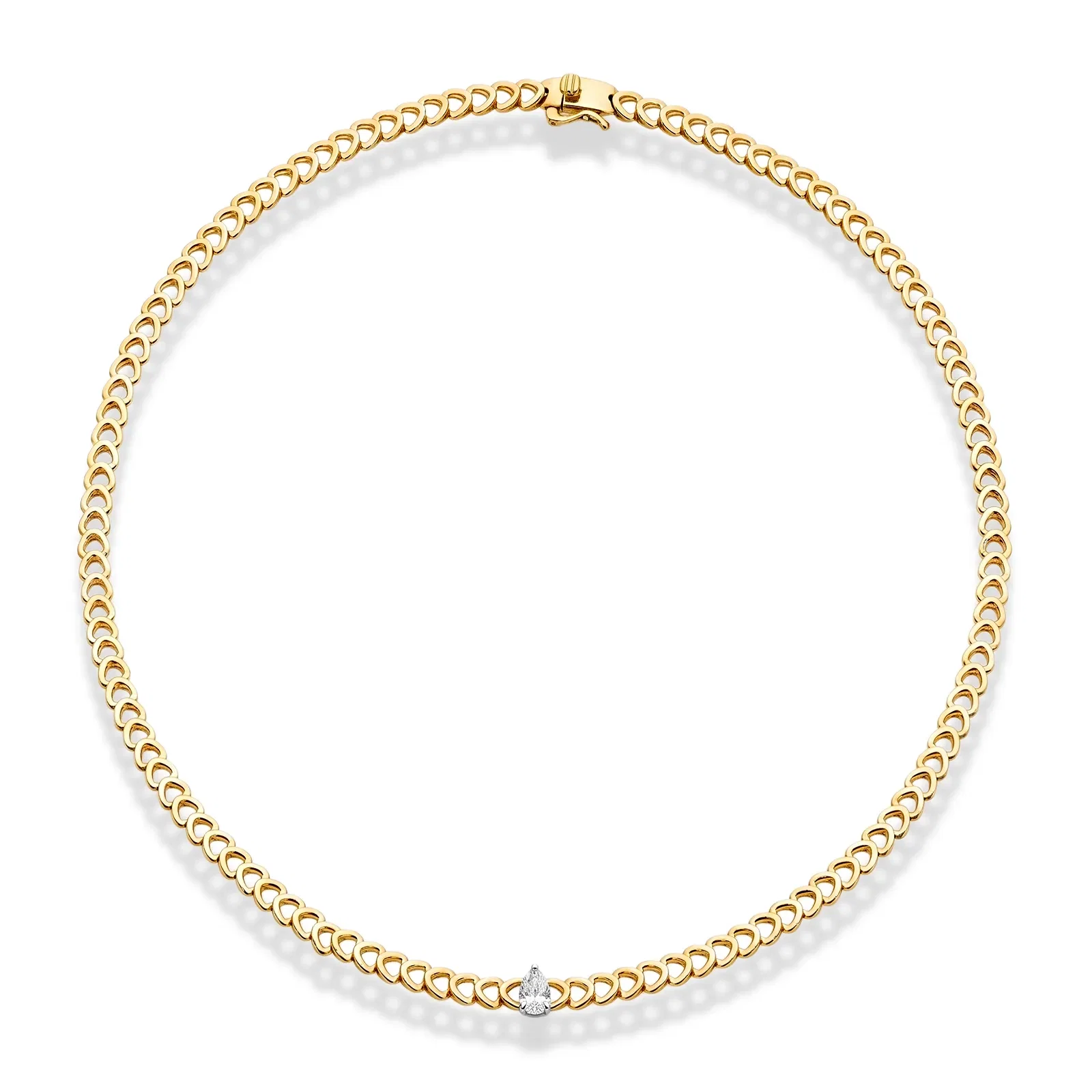 Colar DNA em Ouro Amarelo 18k com 0,5ct de Diamante de Laboratório, 45cm — imagem 1