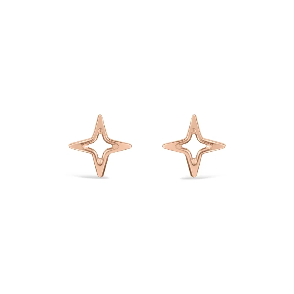 Brinco Life Star em Liga Rosé com Banho de Ouro Rosé — imagem 1