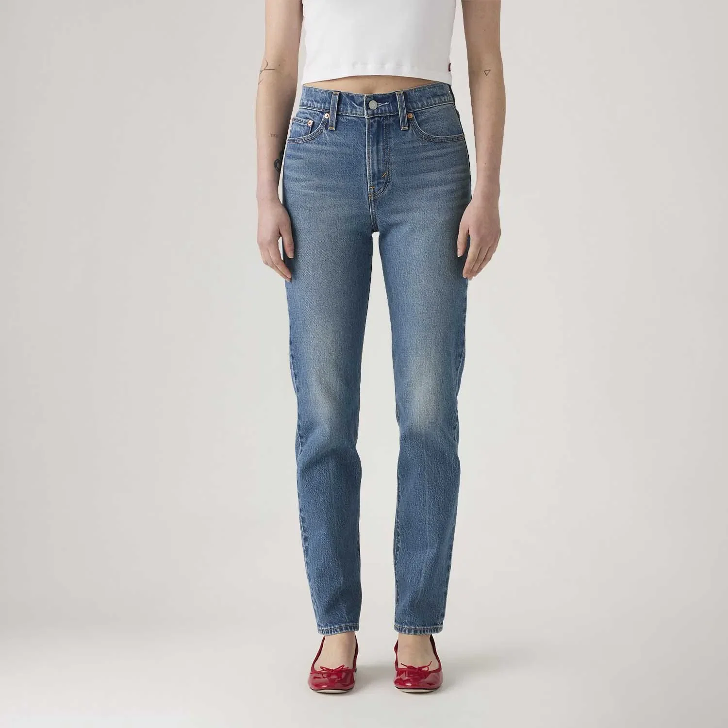 Calça Jeans Levi's® Wedgie Slim Lavagem Média