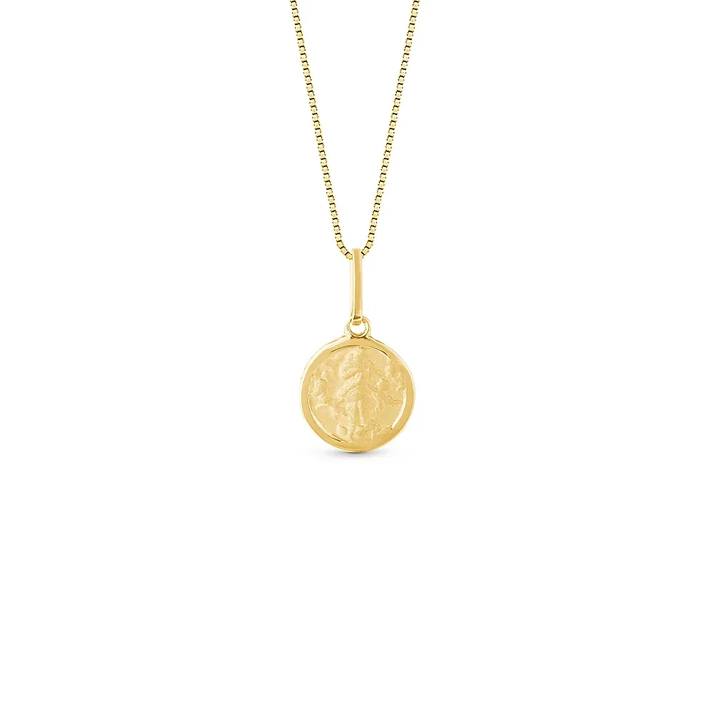 Pingente Medalha N.Sra. Desatadora dos Nós em Ouro Amarelo 18k, 14mm — imagem 1