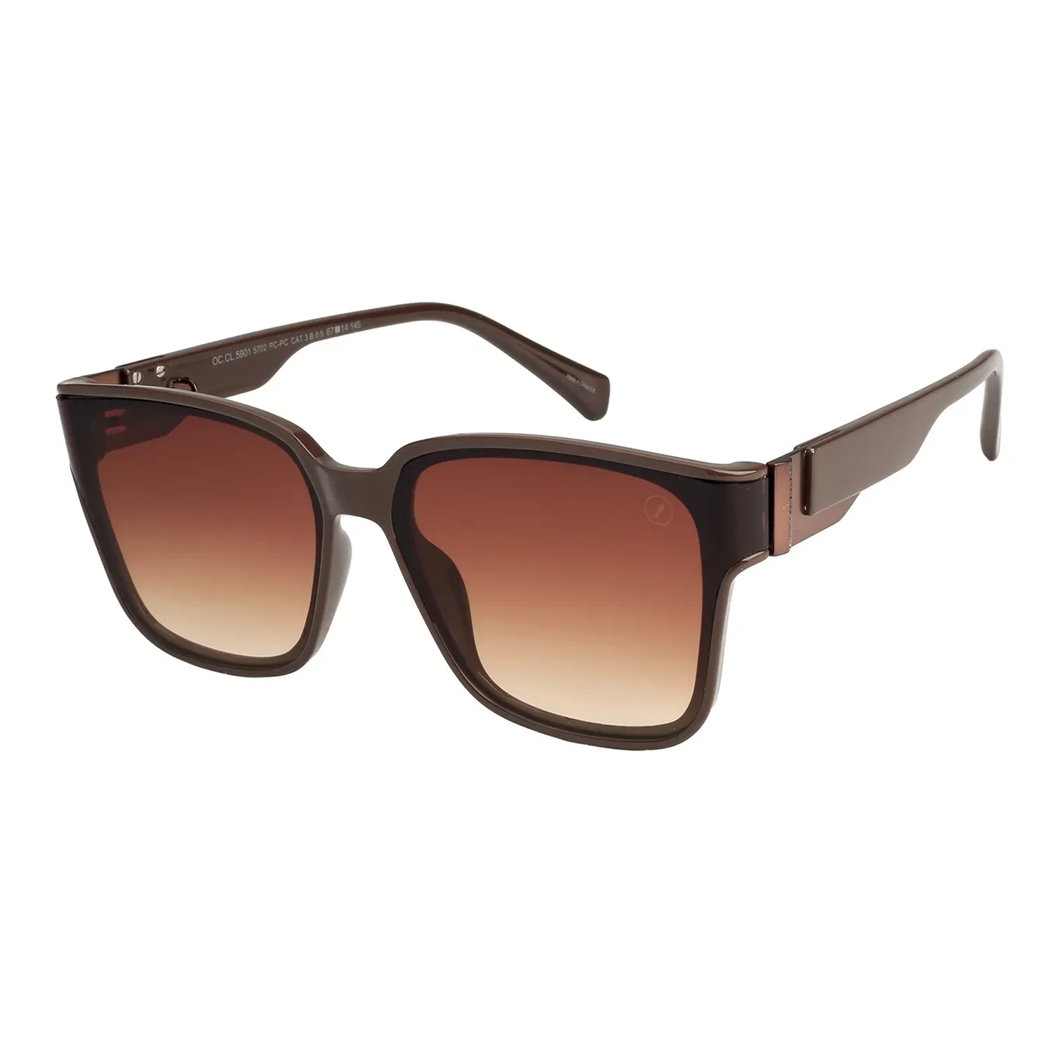 Óculos de Sol Feminino Bended Lenses Quadrado Degradê Marrom