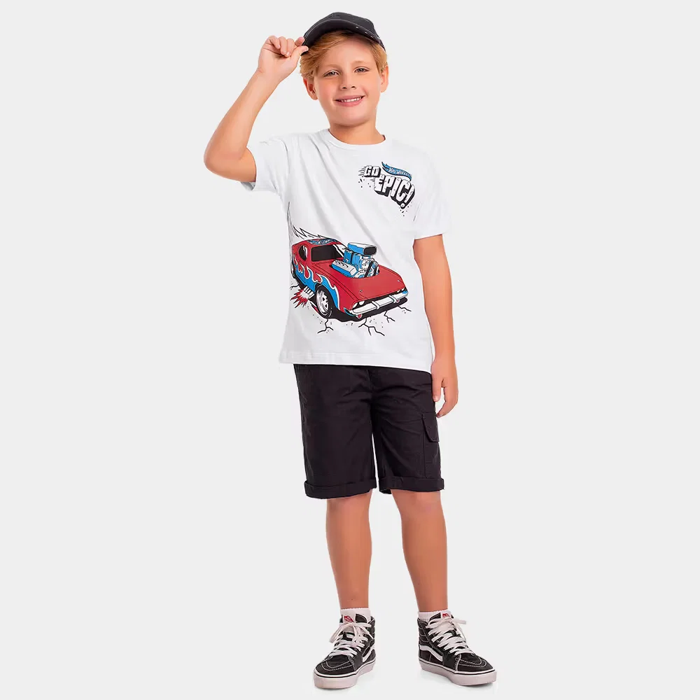 Camiseta manga curta Hot Wheels