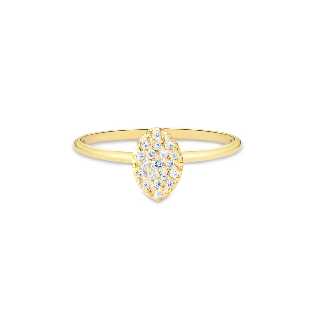 Anel Pavê em Ouro Amarelo 18k com Diamantes — imagem 1