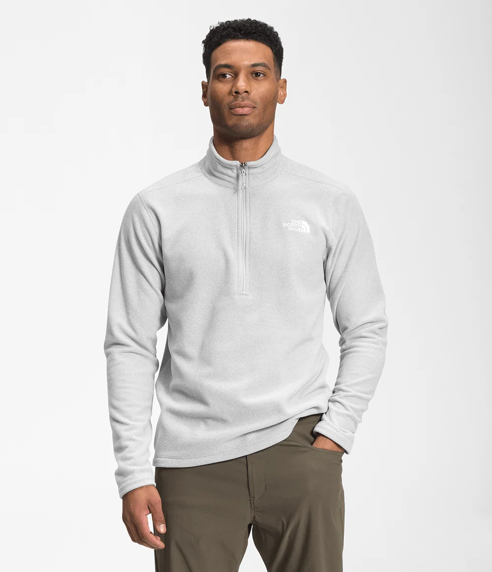 Fleece Masculino Textured Cap Rock 1/4 Zip TNF Light Grey Heather — imagem 1
