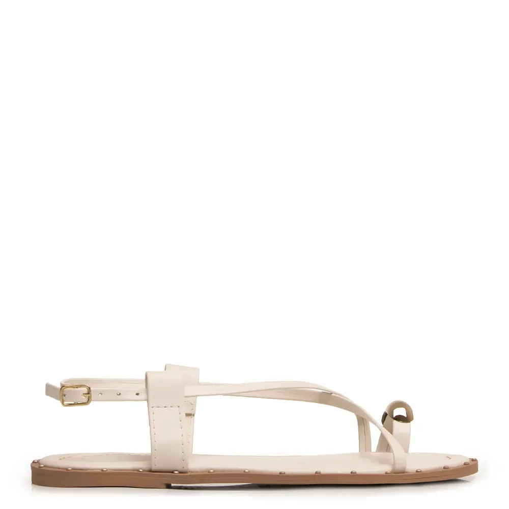 Rasteira Off White Oval Tachas — imagem 1