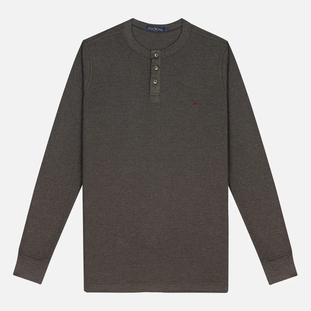 Camiseta Henley Riviera Manga Longa Taquinho