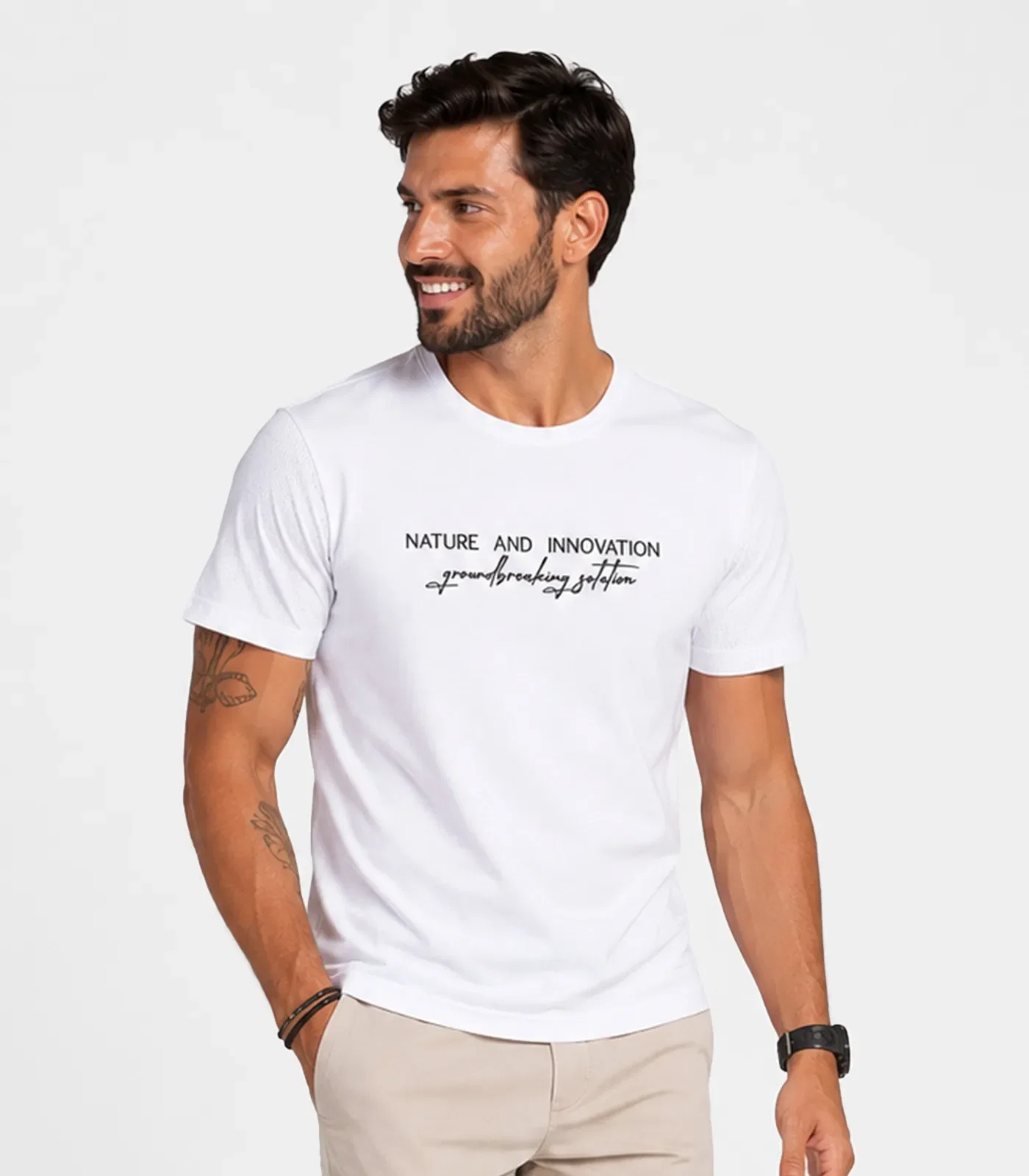 Camiseta Masculina em Pique Select Branco — imagem 1