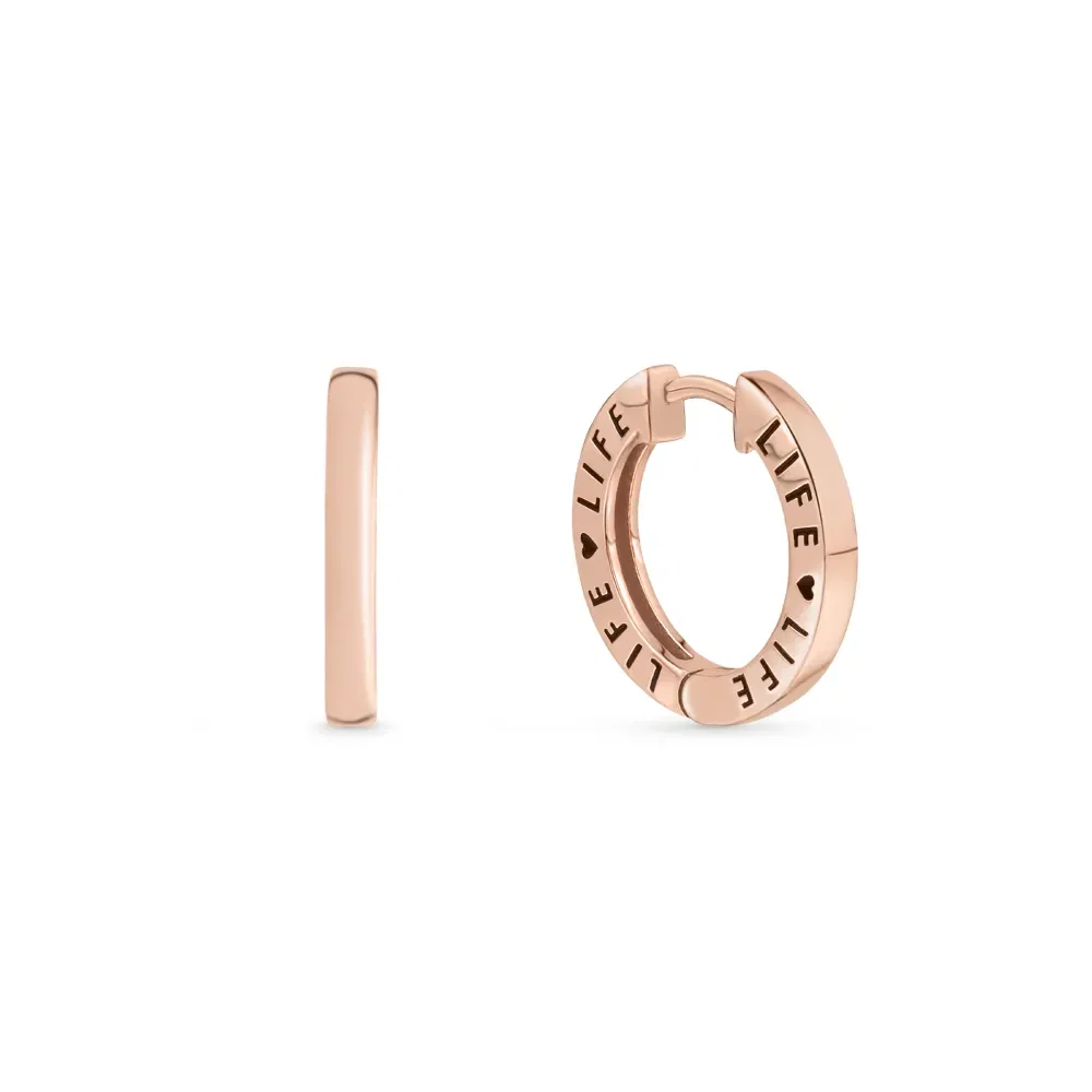 Argola Life Lifemania em Liga Rosé com Banho de Ouro Rosé 18k, 20mm — imagem 1
