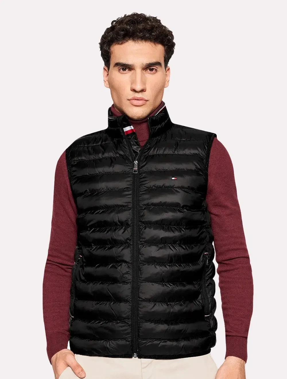 Colete Tommy Hilfiger Masculino Térmico Packable Circular Preto