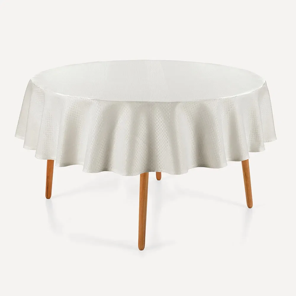 Toalha de Mesa Redonda 6 Lugares 1,78m Oslo Branco — imagem 1