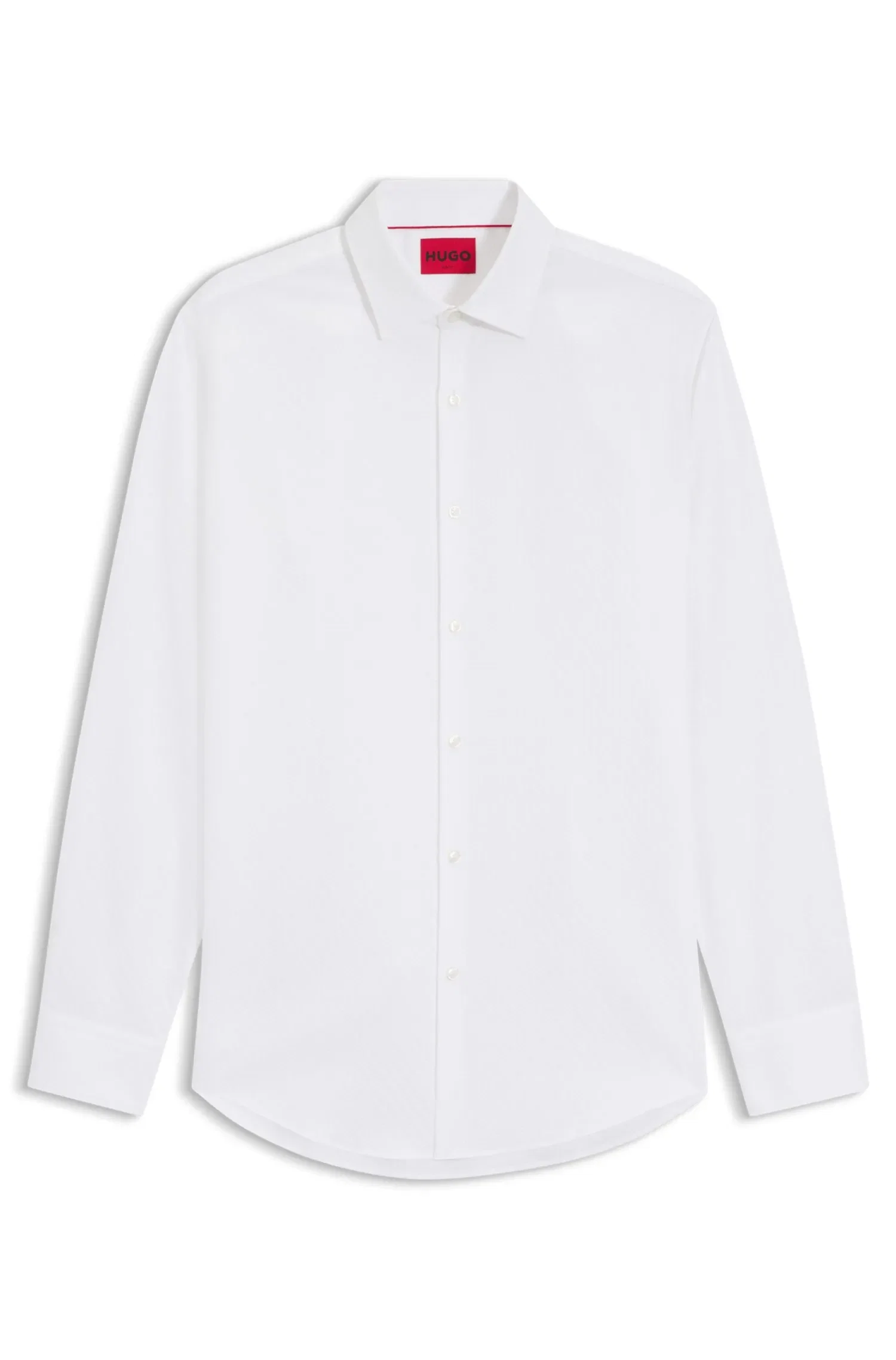 Camisa Slim Fit Em Algodão Dobby
