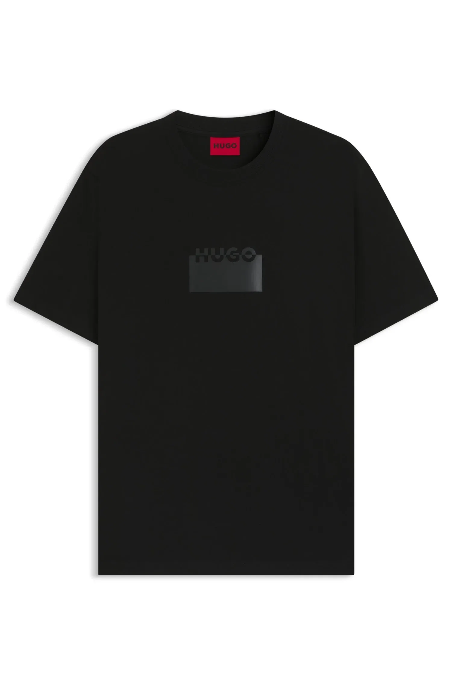 Camiseta Em Jersey De Algodão Com Logo Em Borracha