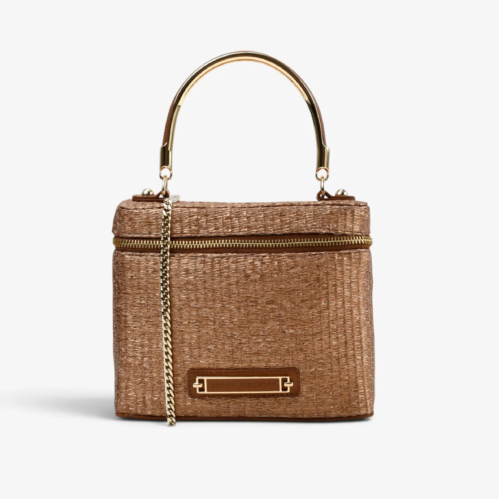 Bolsa Transversal Caramelo Mascavo Ráfia — imagem 1