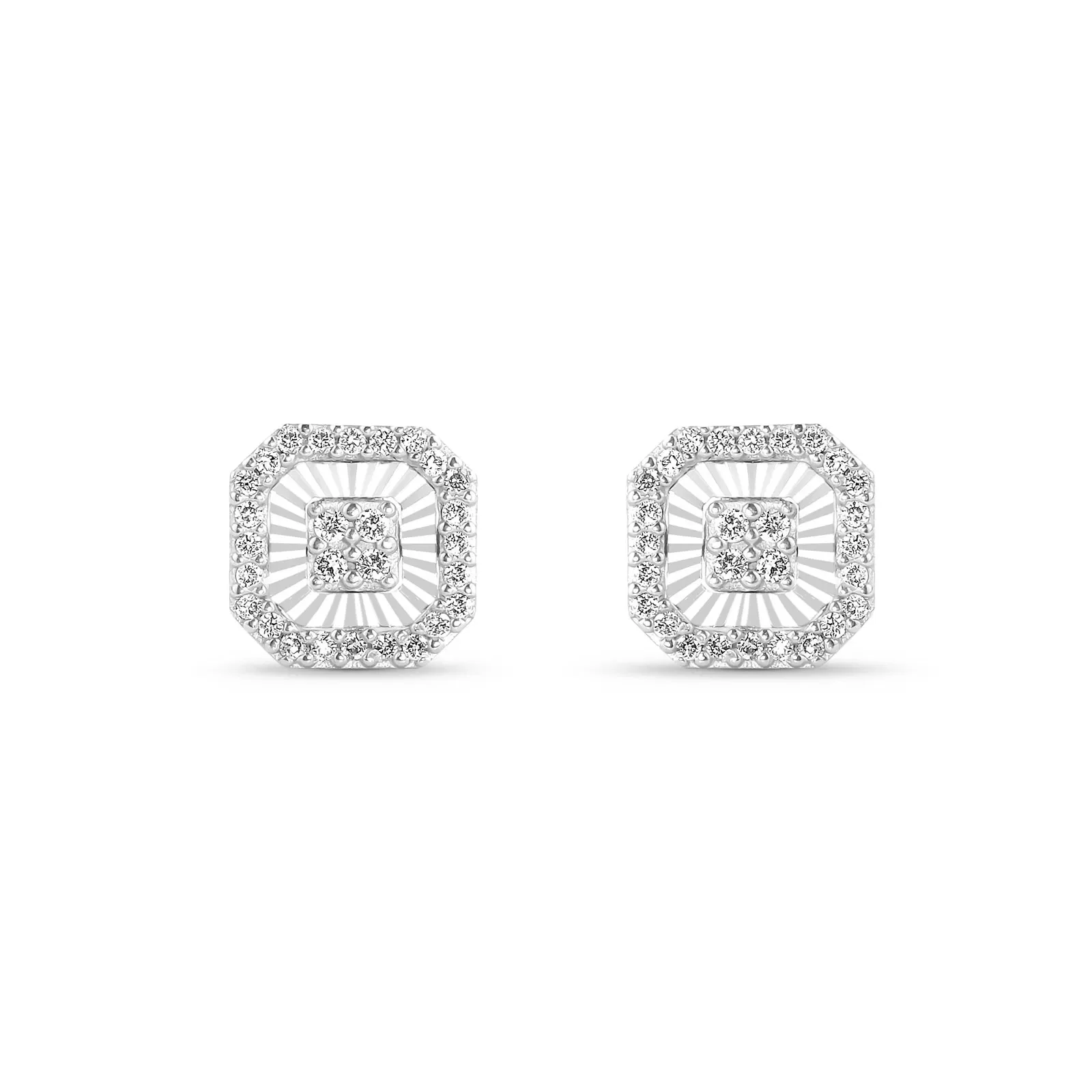 Brinco Lumina II Carrê em Ouro Branco 18k com Diamantes 0,32 ct — imagem 1