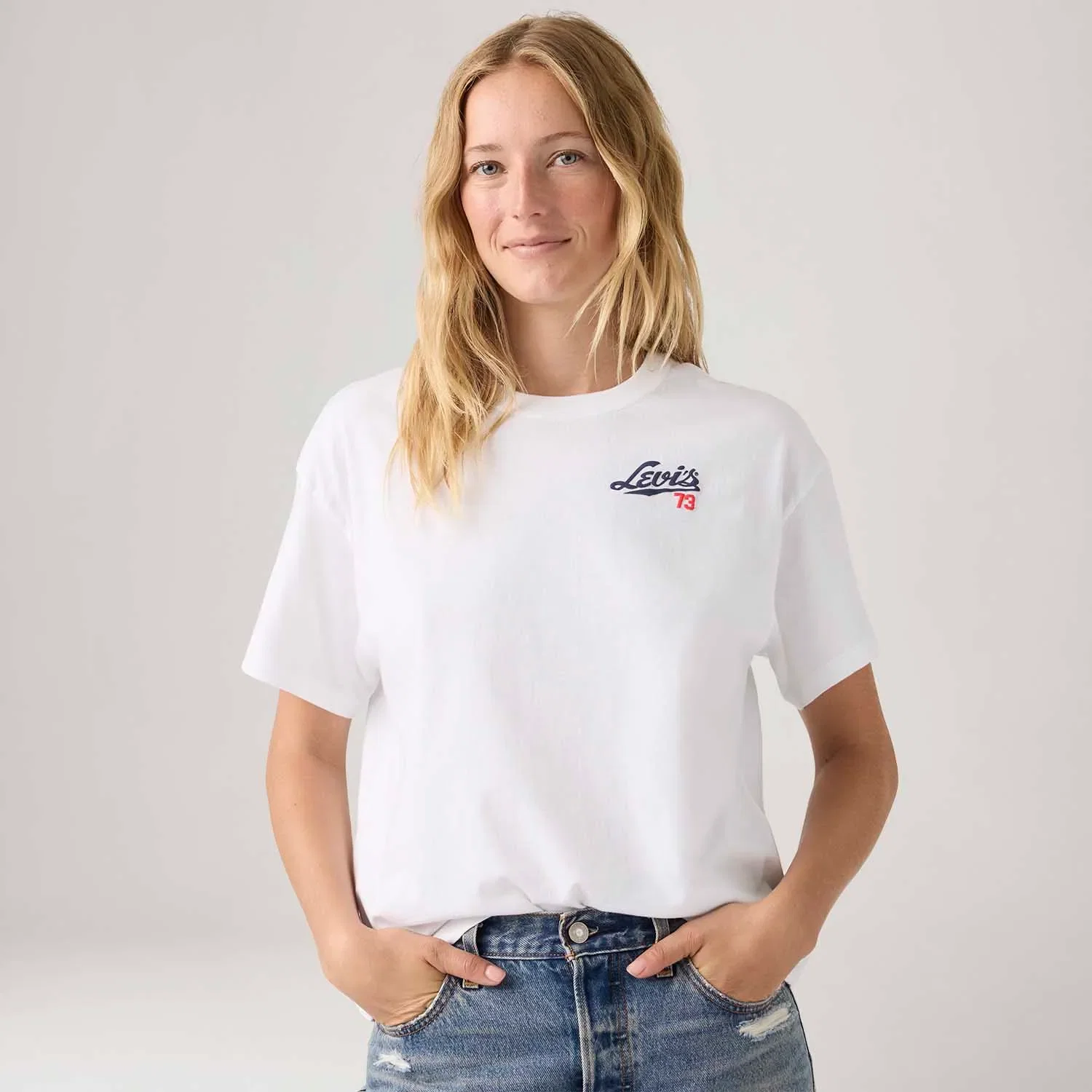 Camiseta Levi's® Graphic Anyday Branca Manga Curta — imagem 1