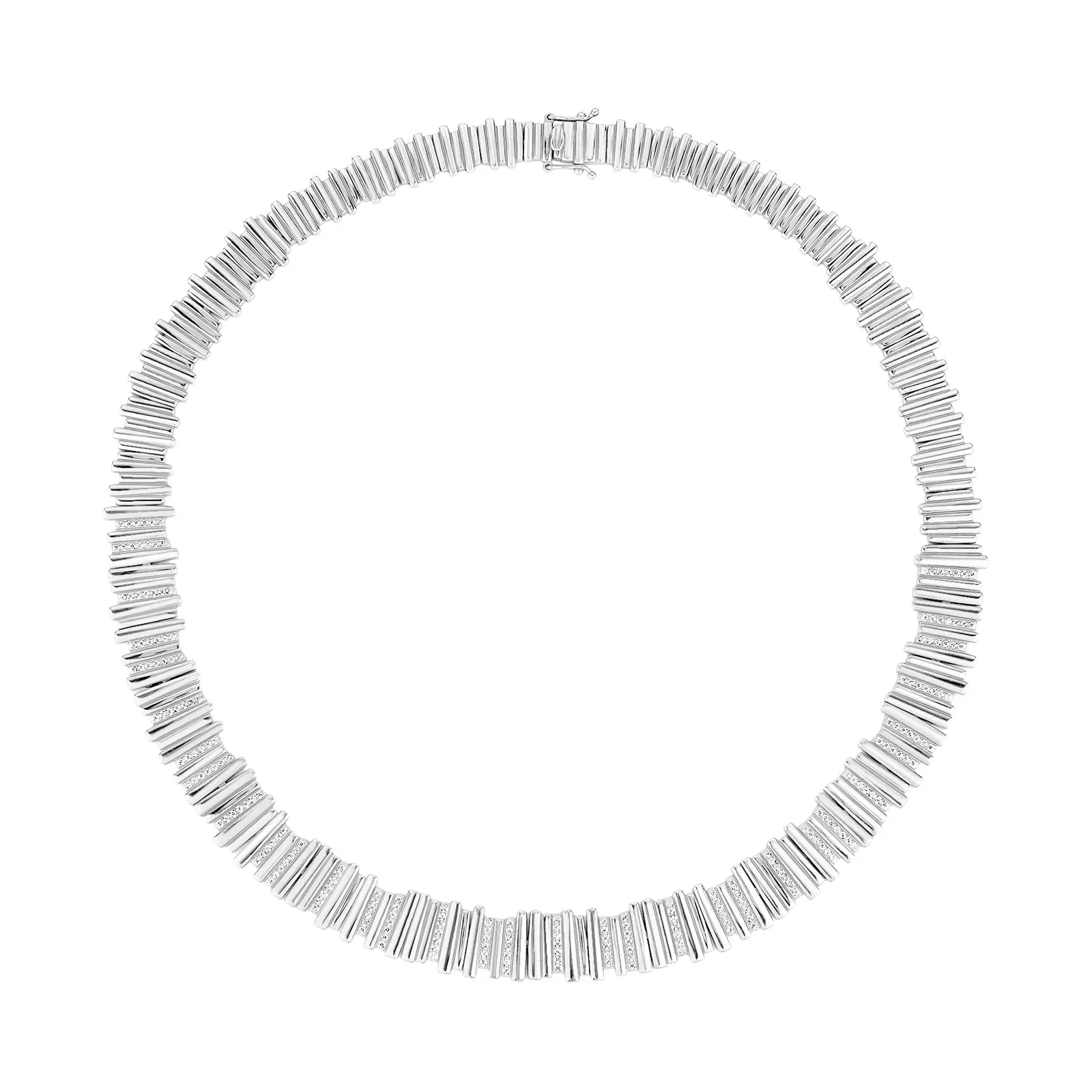 Colar Life Dunas em Prata 925 e Pedras Incolores, 40cm — imagem 1