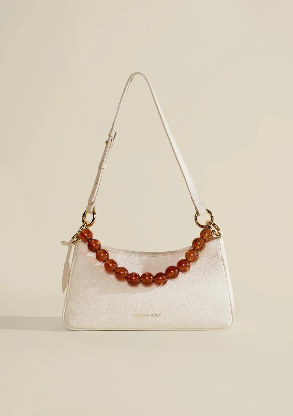 Bolsa Baguete Com Alça De Mão Off White — imagem 1