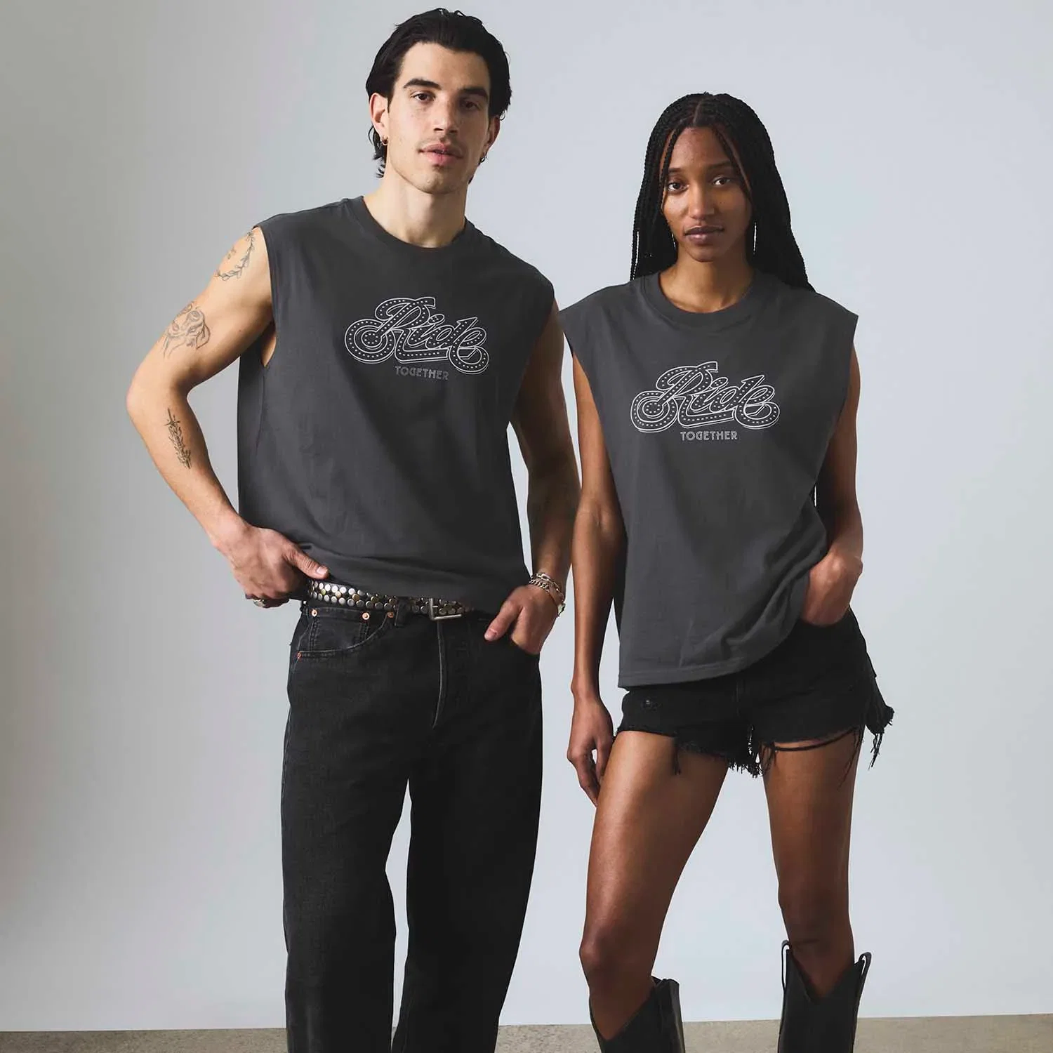 Camiseta Levi's® Cropped Muscle Tank Preta — imagem 1