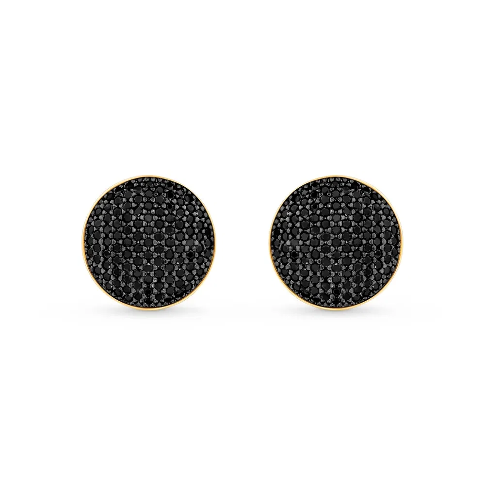 Brinco Glow em Ouro Amarelo 18k com Diamantes Negros — imagem 1