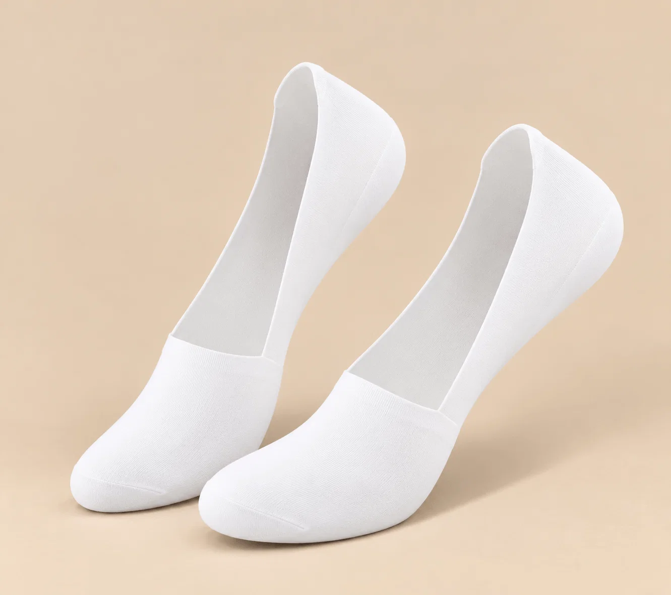 Kit 2 Meias Poliamida Silicone 35 a 38 - Branco