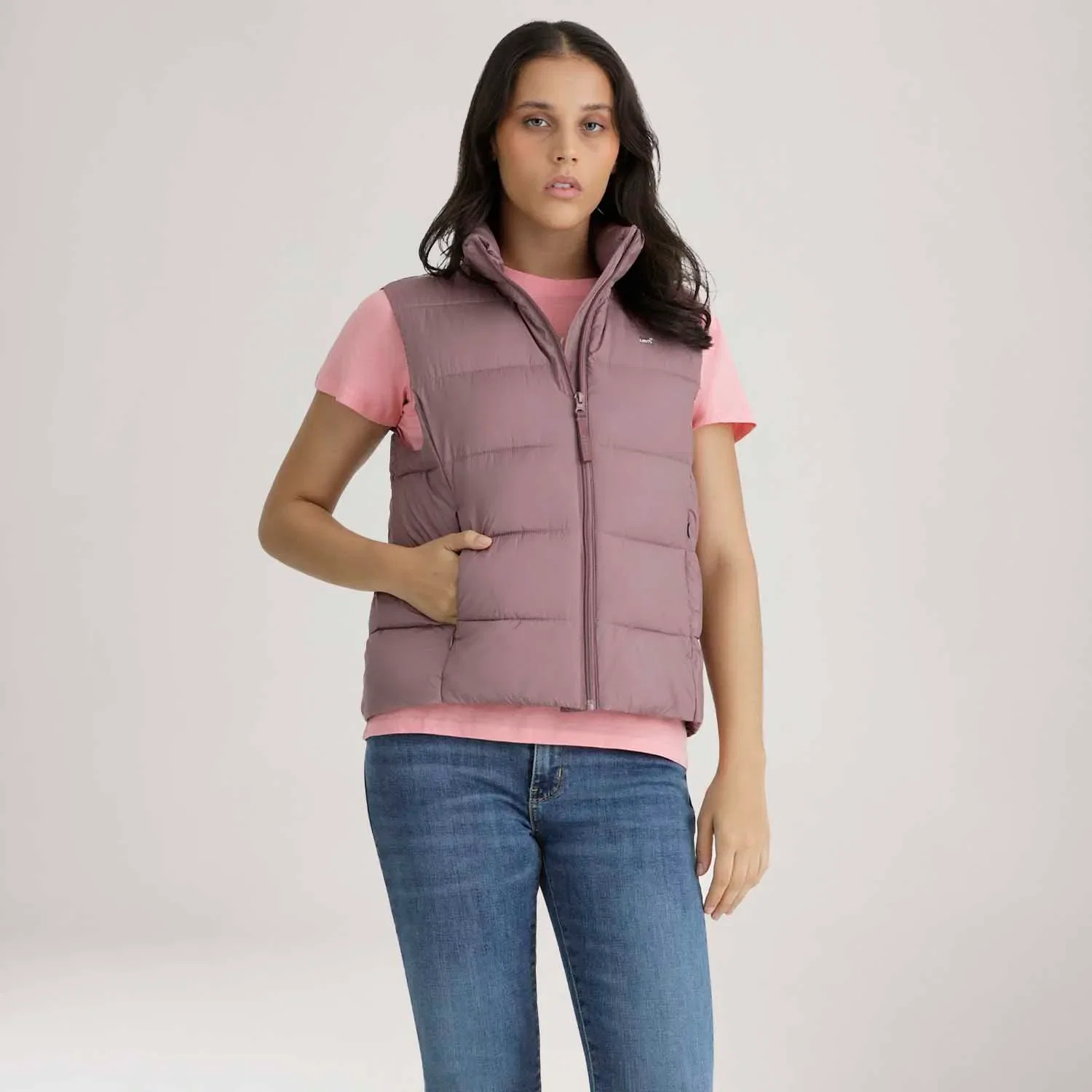 Colete Levi's® Packable Poly Rosa