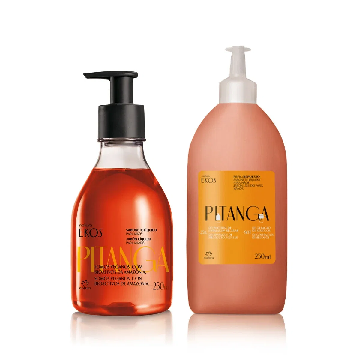 Kit Sabonete Líquido para Mãos Ekos Pitanga com Refil 250 ml — imagem 1