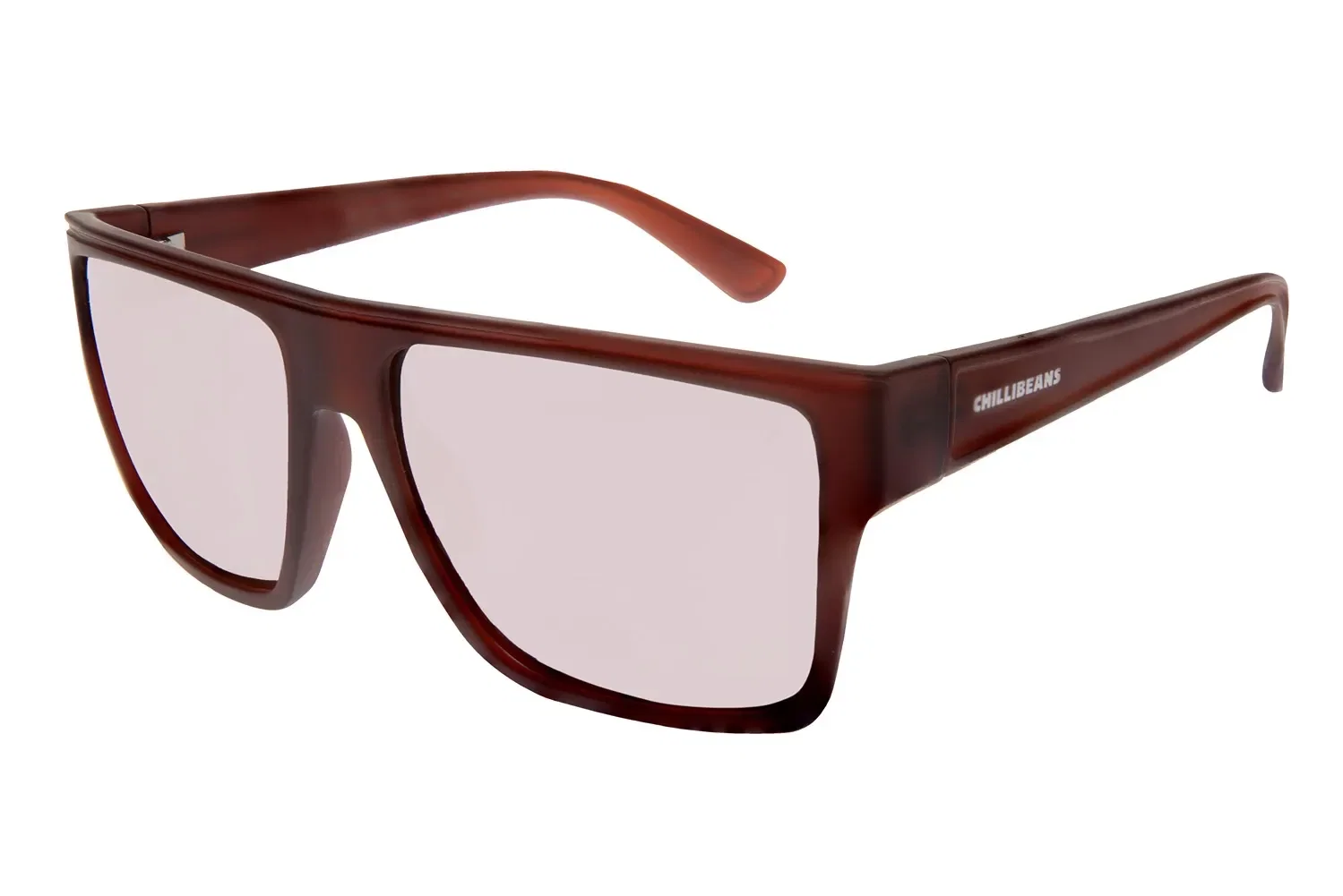 Óculos de Sol Masculino Chilli Beans Clássicos Quadrado Polarized Vinho — imagem 1