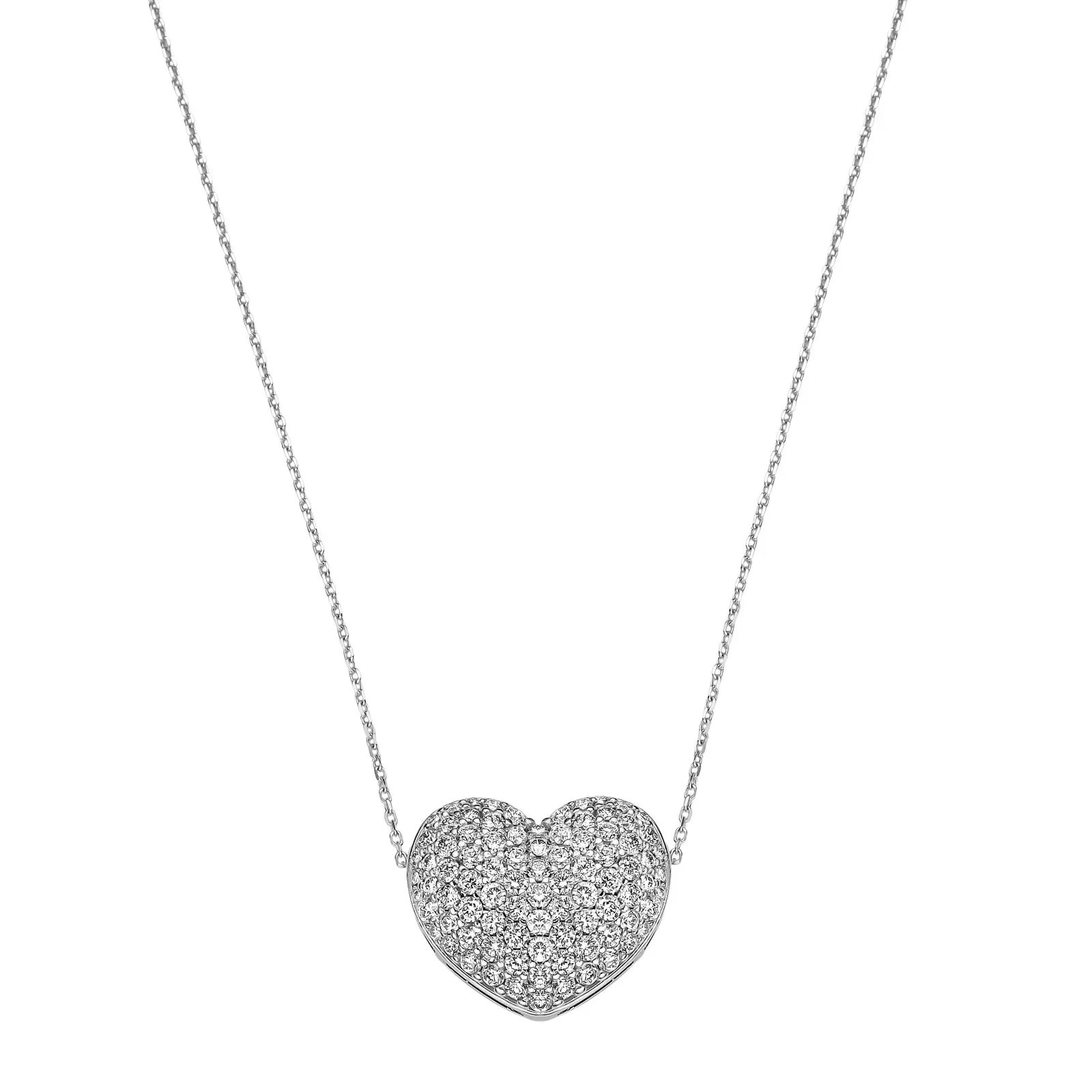Colar Especial Amor em Ouro Branco 18k com Diamantes 1,51 ct