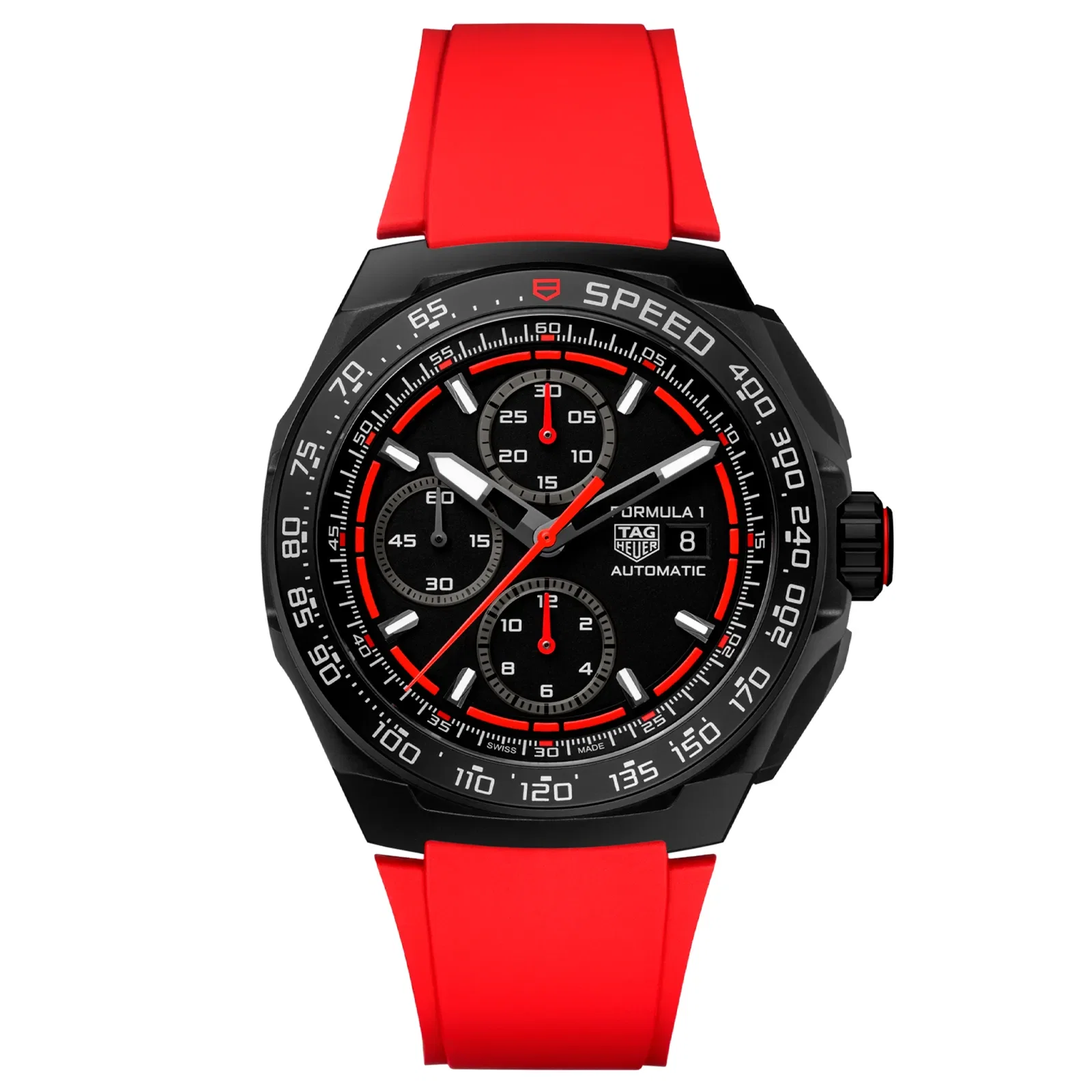 Relógio Tag Heuer Fórmula 1 Automático Masculino em Borracha Vermelha CBZ2085.FT8093 — imagem 1