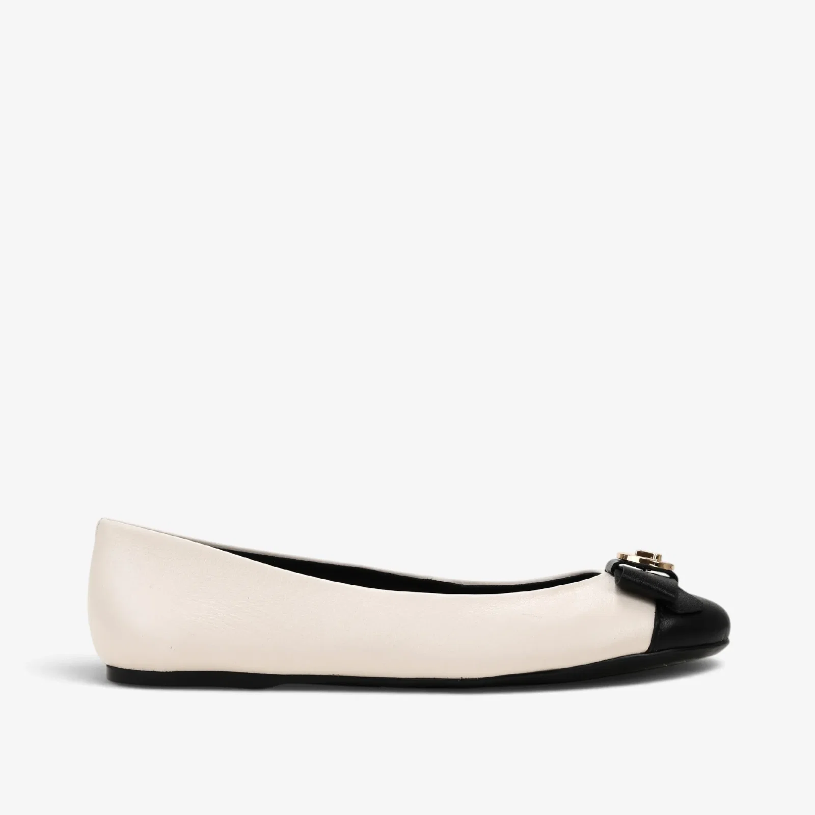 Sapatilha Off White Algodão Couro