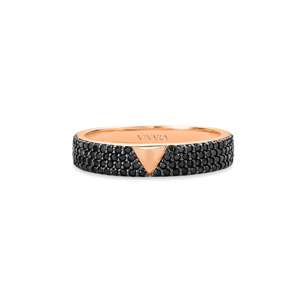 Anel Vivara em Ouro Vivara 18k com Diamantes Negros 0,41ct, 4mm