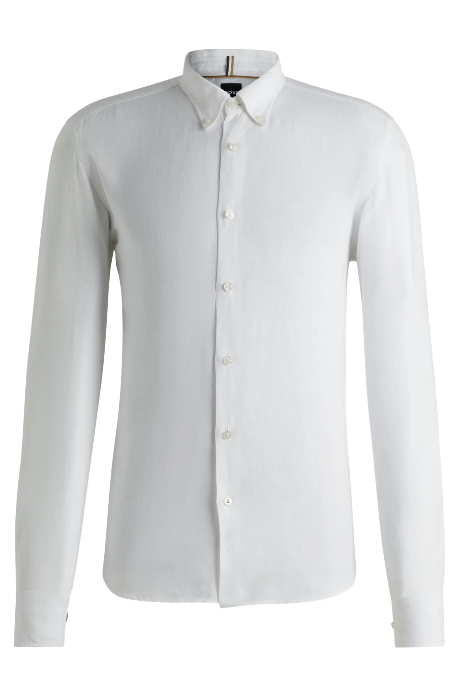 Camisa Com Botões Regular Fit Em Linho
