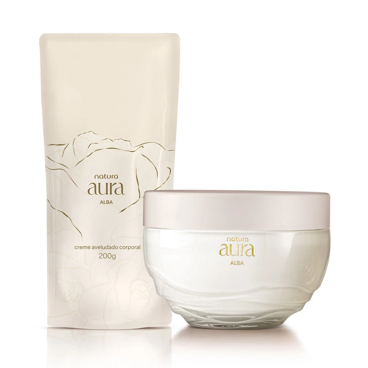 Kit Creme Aveludado Corporal Natura Aura Alba