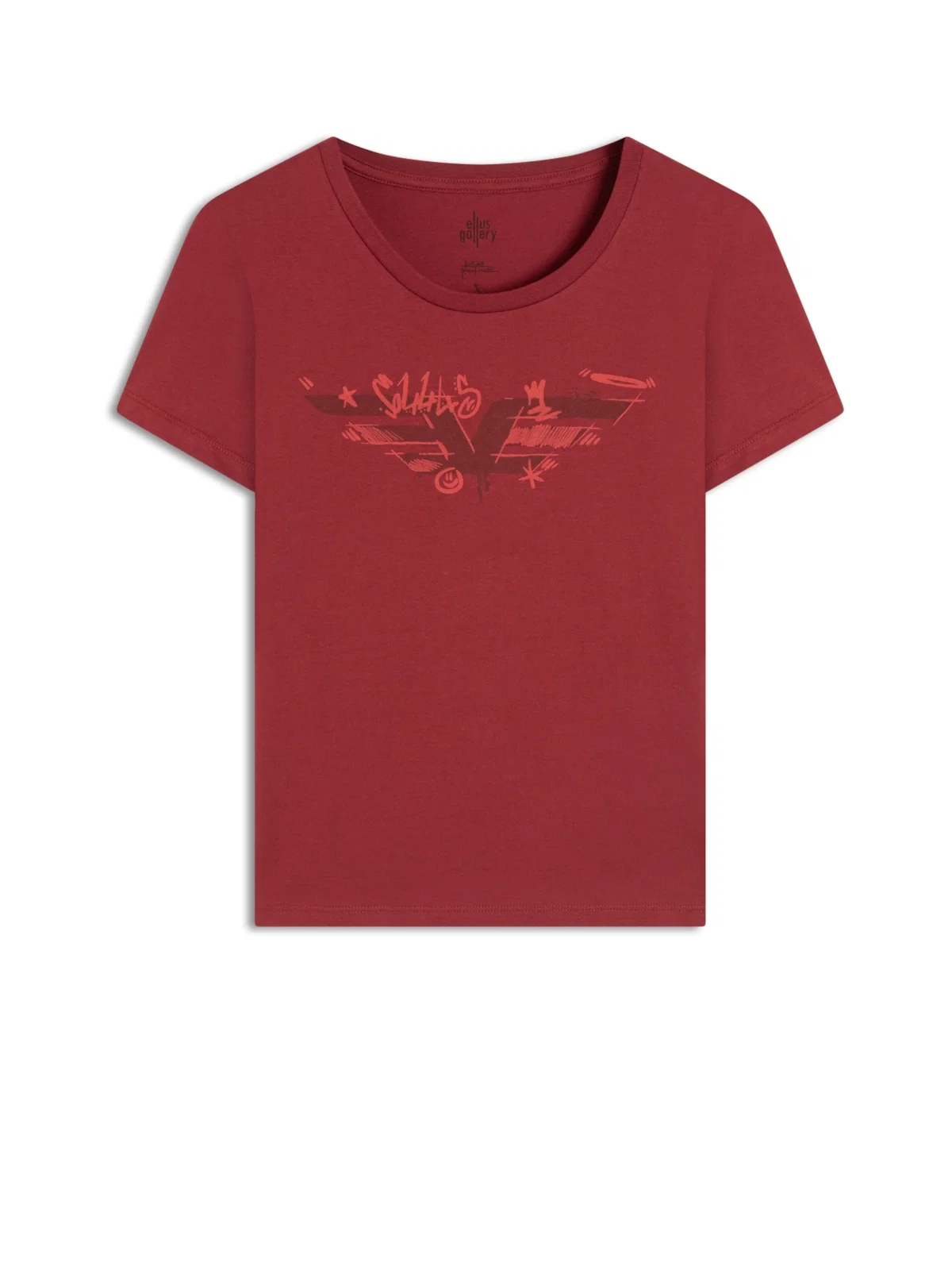 Blusa Easa Graffiti Ellus Cereja — imagem 1